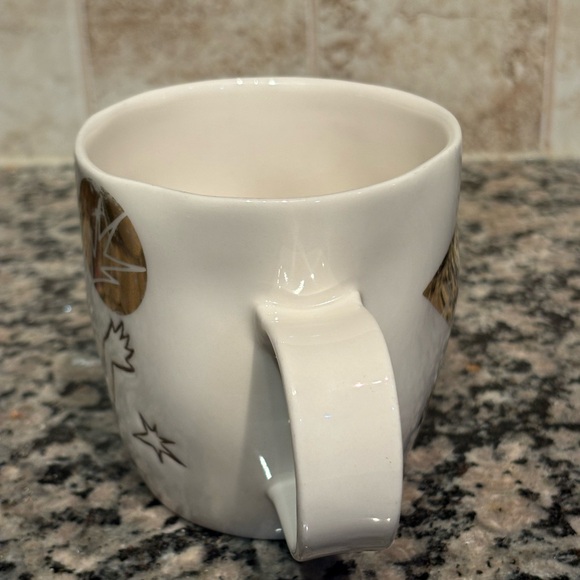 Starbucks 2013 Anniversary Mug Bone China Etched Siren Mermaid White Gold READ - Picture 6 of 15